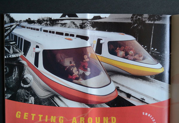 A brochure featuring the Disney monorails.