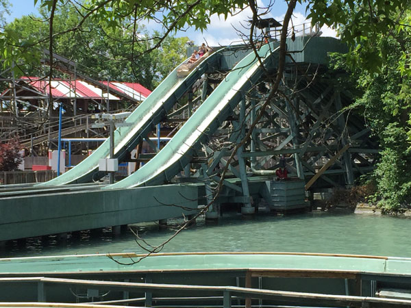 The log flume at Six Flags St. Louis