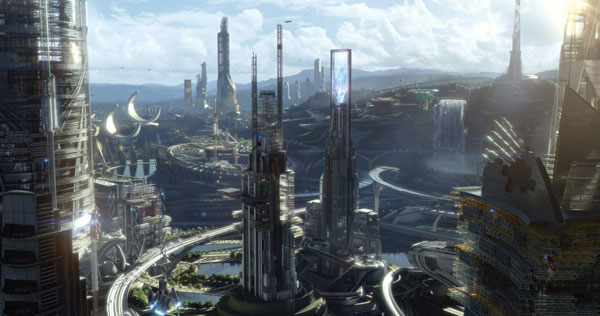 Tomorrowland offered a stunning vision of a futuristic city.