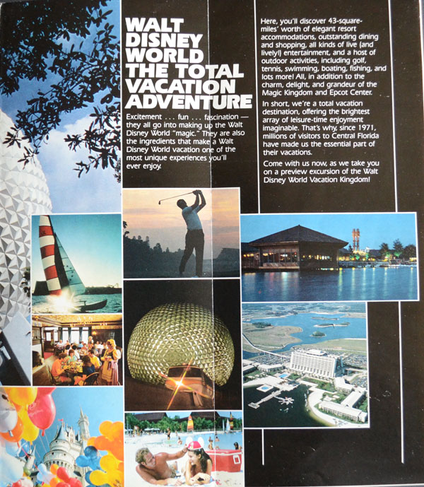 A 1984 Disney World brochure