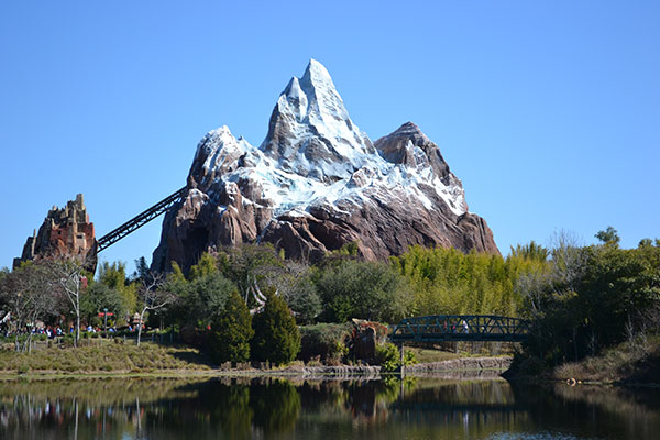 Expedition Everest provides a stunning exterior of the mountain at Disney's Animal Kingdom at Walt Disney World