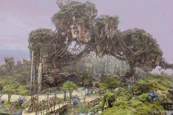 Concept art of Pandora at Disney's Animal Kingdom in Disney World