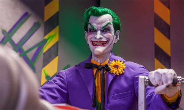 The Joker animatronic at Justice League: Battle for Metropolis