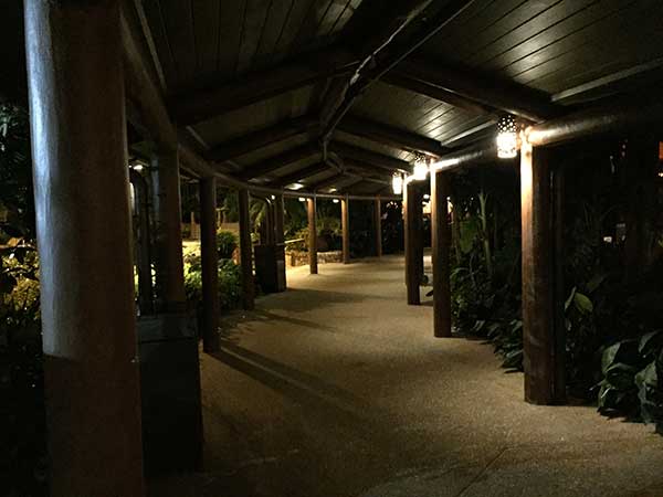 A walkway at Disney's Animal Kingdom Lodge at Walt Disney World