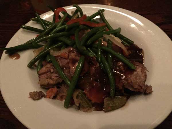 The Braised Pork lunch entree at Be Our Guest
