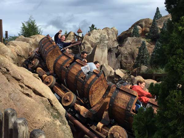 Coasters like the Seven Dwarfs Mine Train at the Magic Kingdom are so much fun and well-themed.