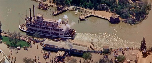 The Rivers of America were a centerpiece of the park in 1956.