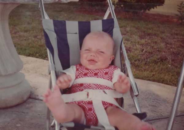 This baby is ready for a vacation in Florida in 1976.