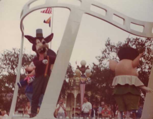 The Big Bad Wolf and Three Little Pigs were common at The Magic Kingdom during the early years.