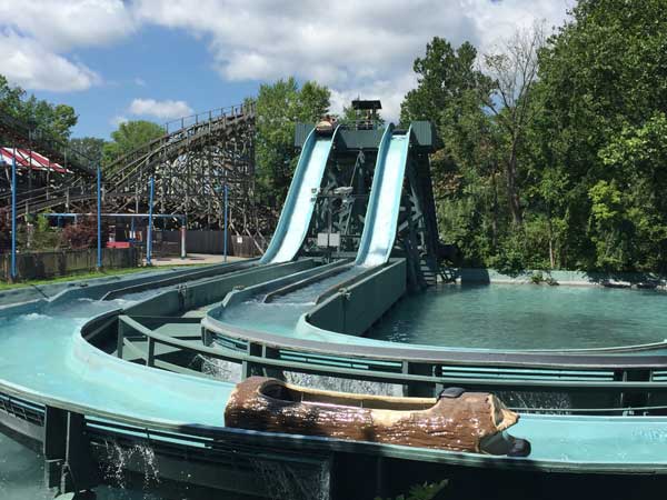 The Log Flume is one of the top rides in the park.