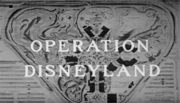 Credits for the 1955 TV look at preparations for the opening day Disneyland special.
