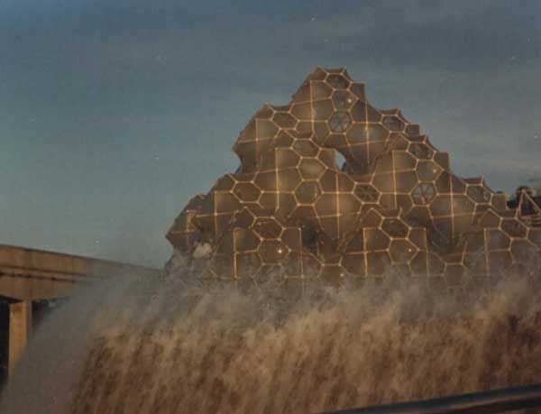 The gorgeous fountain outside of Journey Into Imagination at EPCOT Center