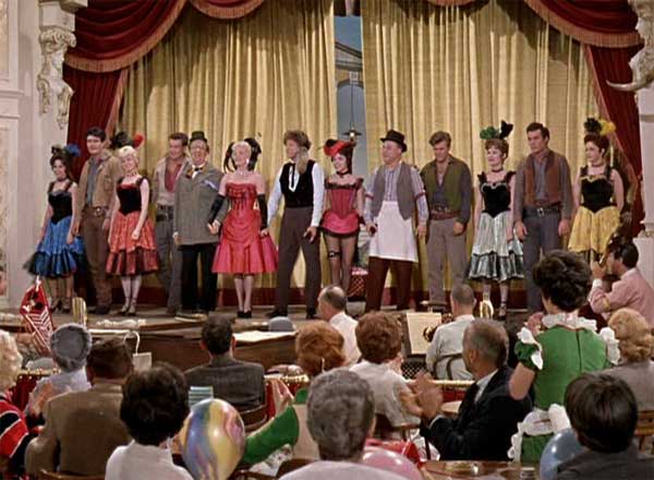 The entire cast of the Golden Horseshoe Revue TV episode does one last bow.