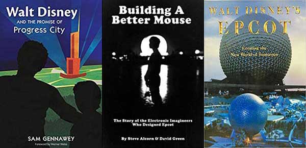 A sampling of some of the books in my top 5 books for Epcot fans.