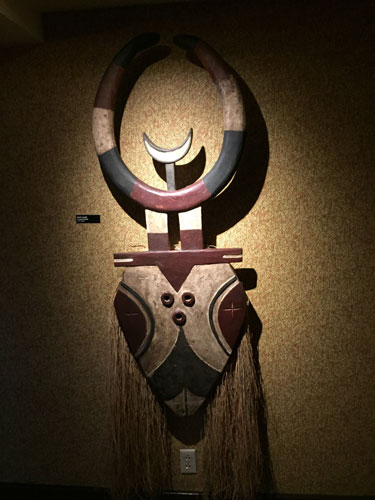 The Bedu Mask from the Kulango People in the Ivory Coast is just one of many details at Disney's Animal Kingdom Lodge.