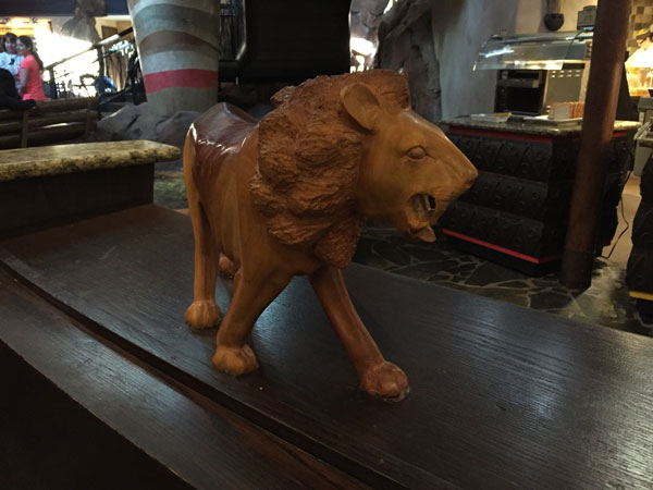 This lion from Boma in the Animal Kingdom Lodge adds a small touch.
