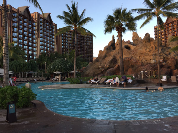 The Waikolohe Valley pool at Aulani, a Disney Resort & Spa is the largest at the resort.
