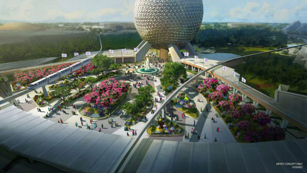 The entrance to Epcot is another example of how Disney is updating the parks.