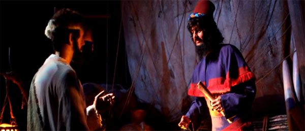 A Phoenician merchant sells his wares in a scene in the 2007 version of Spaceship Earth.