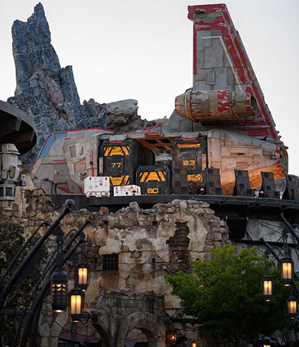 There are a lot of stunning sights in Star Wars: Galaxy's Edge at Disneyland.