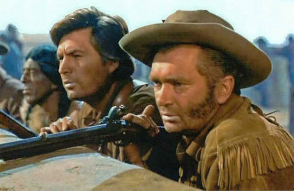 Davy Crockett and George Russell prepared to meet their fate at the Alamo in the Disney TV series.