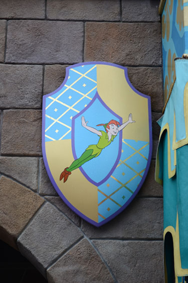 A cool sign near Peter Pan's Flight at the Magic Kingdom provides a nice touch.