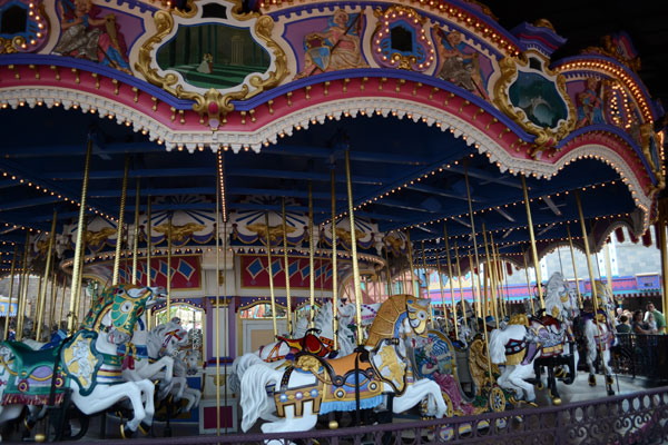 The Prince Charming Regal Carousel provides a relaxing ride in Fantasyland at The Magic Kingdom.