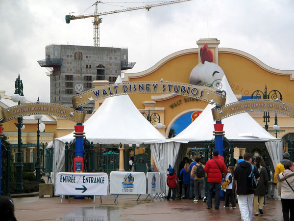 The Disney Village in France on a rainy day in 2006.