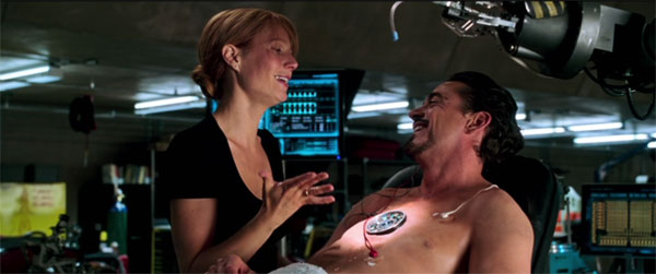 Gwyneth Paltrow and Robert Downey Jr star as Pepper Potts and Tony Stark.