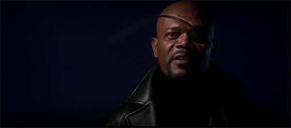 Samuel L. Jackson appears for the first time as Nick Fury in the Marvel Cinematic Universe.