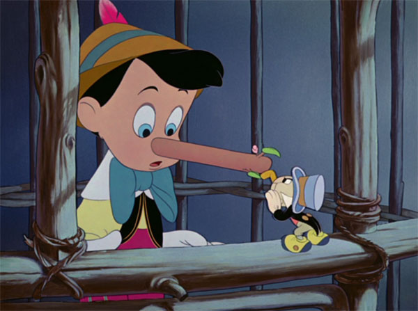 Lying is bad news for this puppet, especially for his nose, in this Disney film.