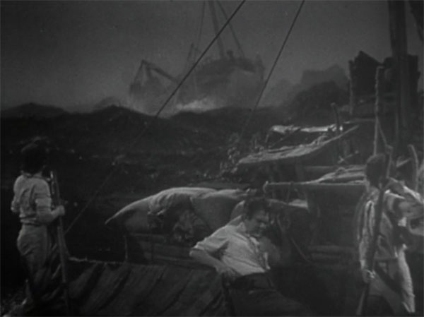 The Robinson family try to salvage their supplies from their ship during a massive storm in this 1940 movie adaptation.