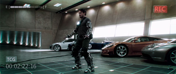 Tony Stark tests the suit in the 2008 film Iron Man, the first MCU movie.