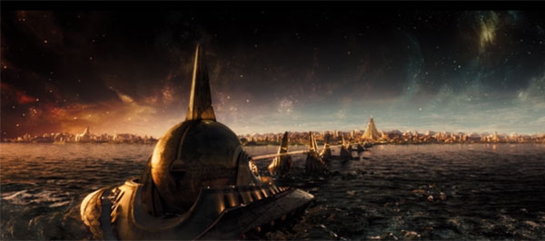 The realm of Asgard is gorgeous but also a bit too CGI for my taste.