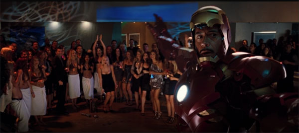 Tony Stark hits a downward spiral at his birthday party and starts spinning records. 