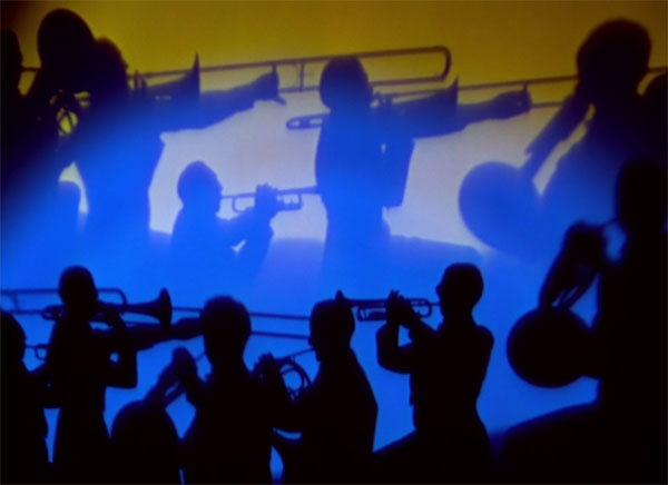 The musicians are seen in silhouette in Disney's Fantasia.