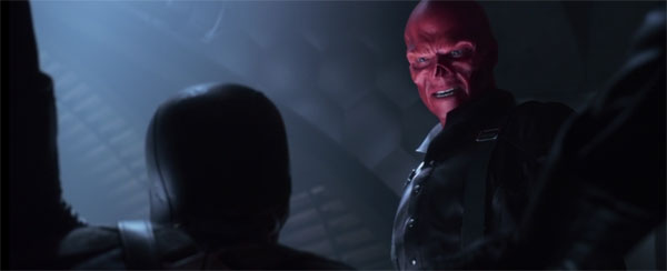 The Red Skull prepares to take out Steve Rogers after capturing him in World War II.