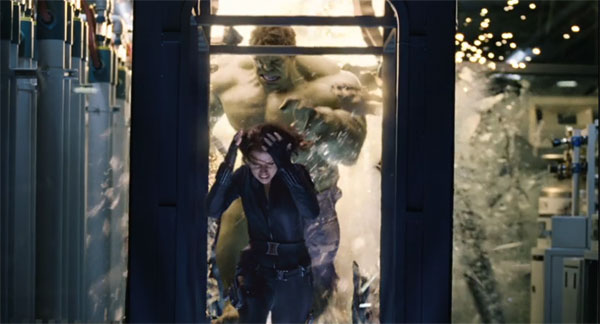 The Incredible Hulk is out of control and chasing down Natasha Romanoff.