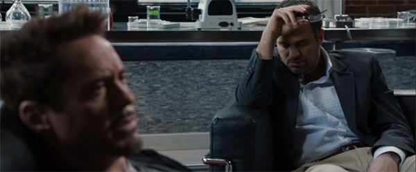 Tony Stark tells the story of the entire movie to Bruce Banner in a post-credits scene.