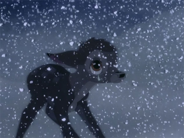 One of the more tragic scenes in Disney history is the death of Bambi's mother in the 1942 movie.