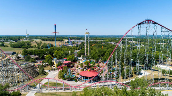 Worlds of Fun in Kansas City is the closest of the regional parks on this list.