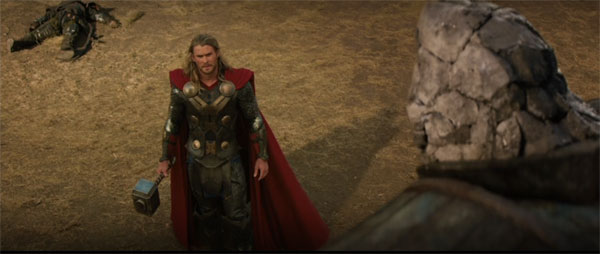 Thor battles the Kronan, briefly, in the MCU sequel.