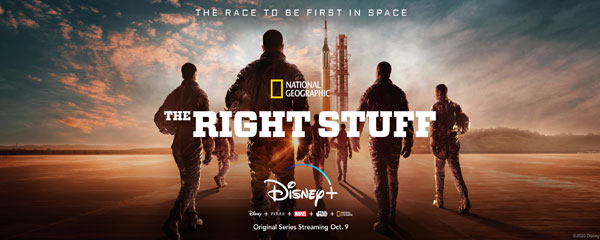 The logo for the new adaptation of The Right Stuff streaming on Disney Plus.