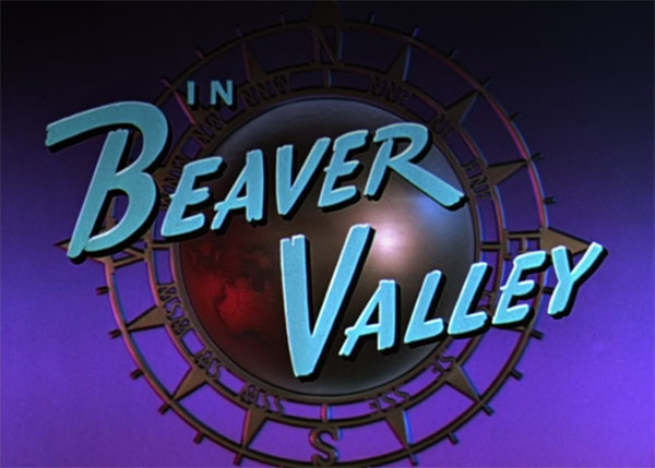 The title screen for In Beaver Valley, the second True-Life Adventures film from Disney.