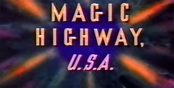 The cover image for Disney's Magic Highway, U.S.A. episode, hosted by Walt Disney.