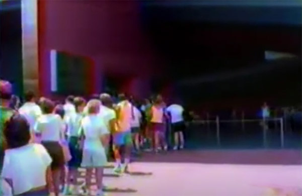 There were definitely lines at World of Motion in June 1986 when this home video was shot.