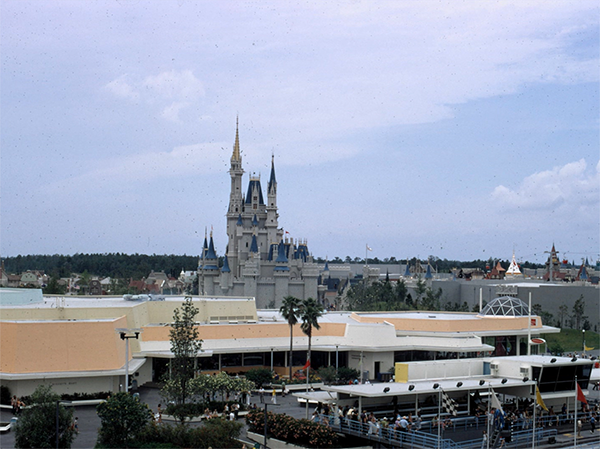 This distant view of Cinderella Castle was shot in 1972 less than a year after The Magic Kingdom opened.