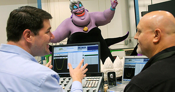 The Ursula animatronic at Ariel's Undersea Adventure was especially complicated to animate.