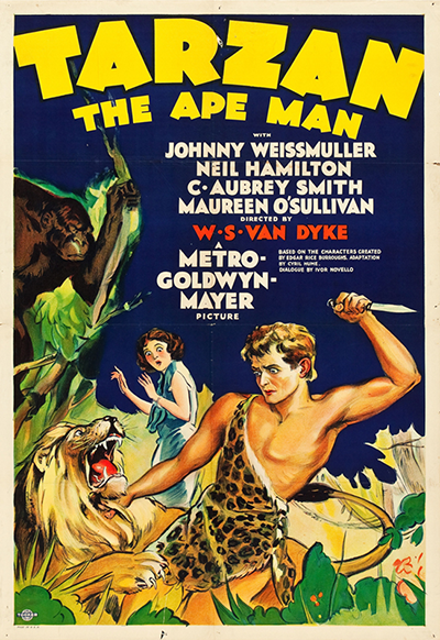 Tarzan the Ape Man was the first movie starring Johnny Weissmuller as the literary character in 1932.