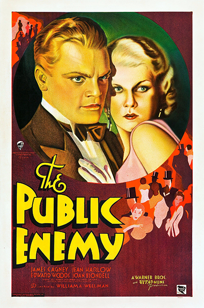 James Cagney stars with Jean Harlow in The Public Enemy in 1931.